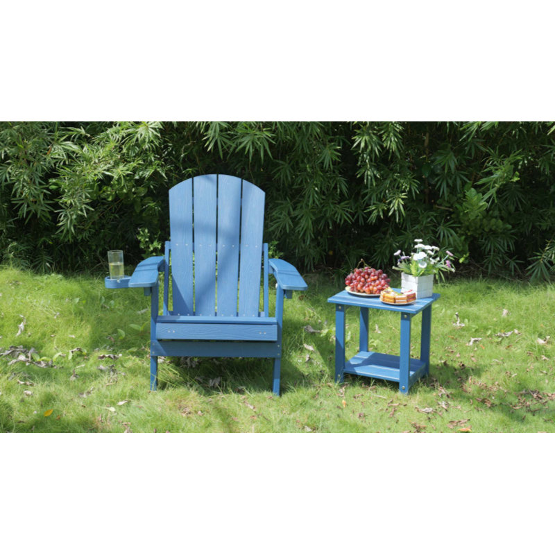 2-Piece All-Season Outdoor Lounge Chairs For Patio Leisure & Garden Relaxation Moments, Dark Blue