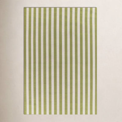 Holloway Green Striped Outdoor Rug