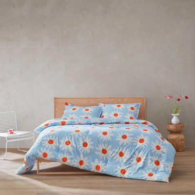 Marimekko Rantaniitty Printed Cotton Reversible Duvet Cover Set