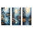 Blue Moonlit River Blooms I - Forest River Metal Wall Decor Set Of 3-1239970601