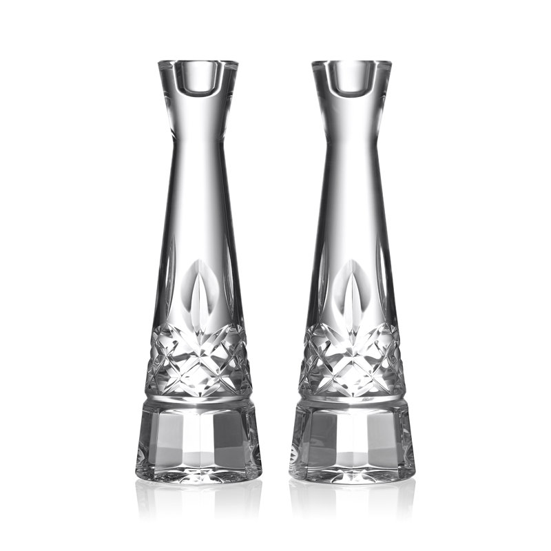 Waterford Lismore Round Candlestick, 10" H x 3.07" W x 3.07" D