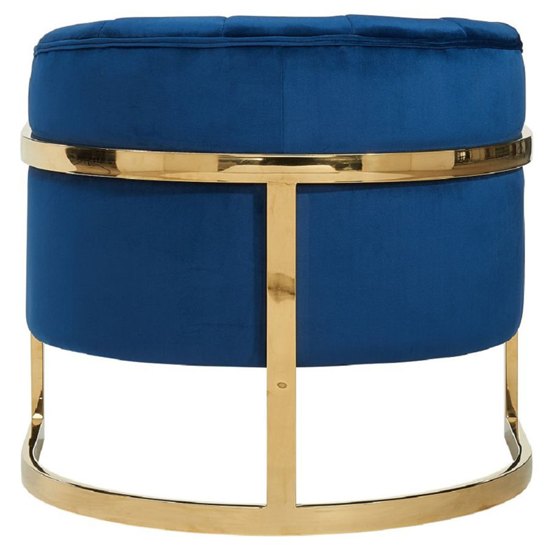 Fauteuil 31 po en velours, Velours bleu