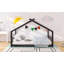 Lit double en bois pleine grandeur, espresso