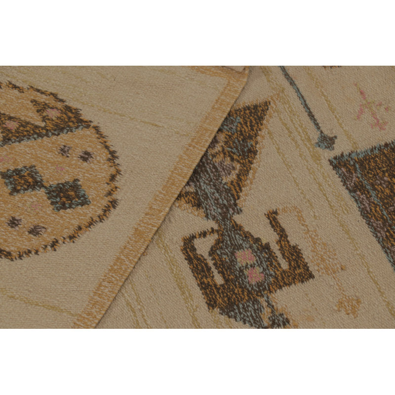 Scandinavian One-of-a-Kind 2'1x6'1 Hand Knotted Area Rug