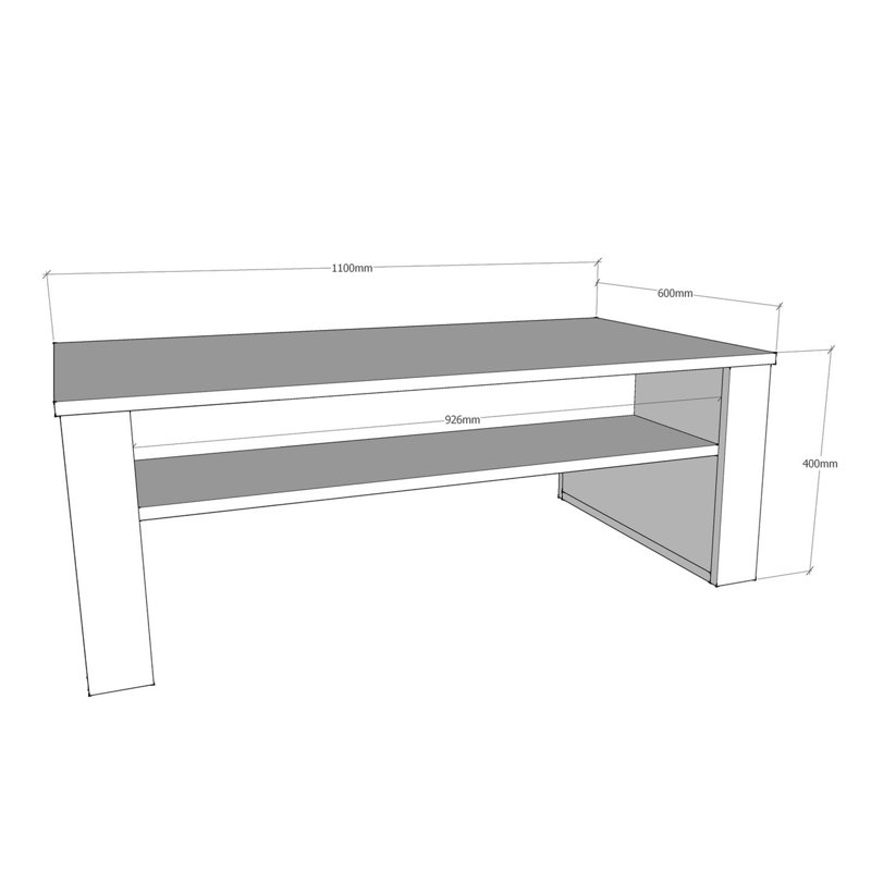 Four Leg Coffee Table with Storage
