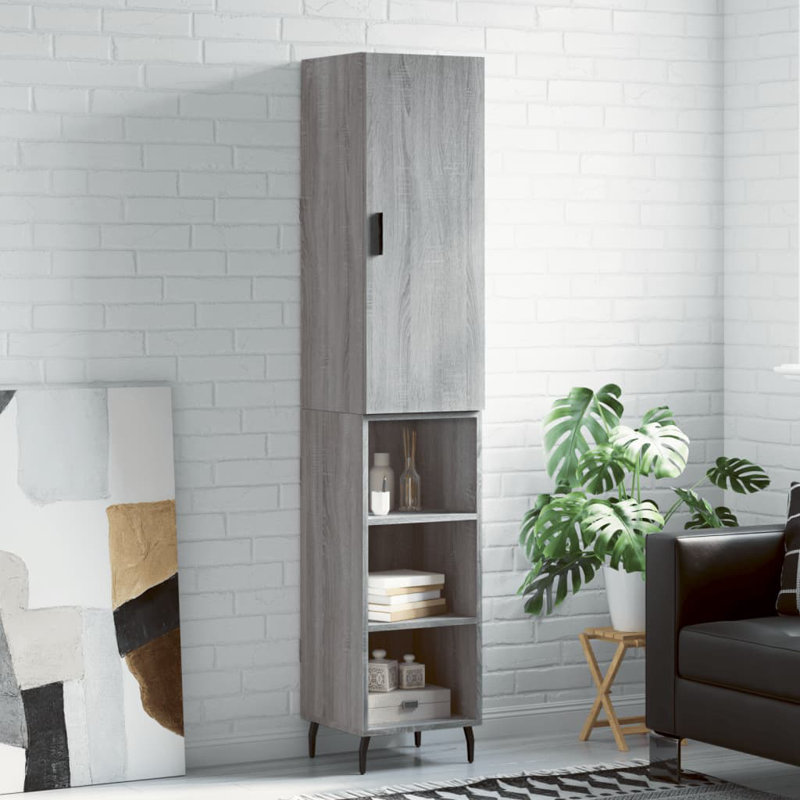 Caroga 34.5 cm W Highboard, Grey Sonoma 1