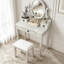 Ensemble de coiffeuse moderne avec miroir réglable et 3 tiroirs de rangement-626283707