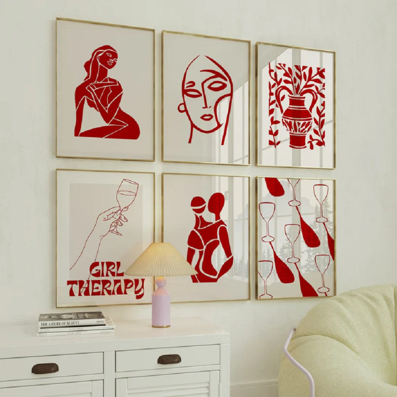 Abstract Redface Print 1, 60cm H x 42cm W