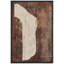 Style Mid-Century brun foncé, formes abstraites neutres, grand cadre rustique, décor minimaliste M25-101791563-101791561