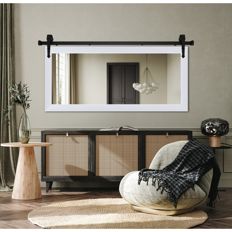 Miroir Conner Rea, Blanc galerie, 33 po x 66 po