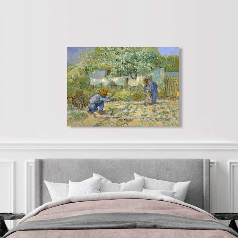 First Steps, After Millet by Vincent Van Gogh - Wrapped Canvas Print, 70cm H x 100cm W x 4cm D