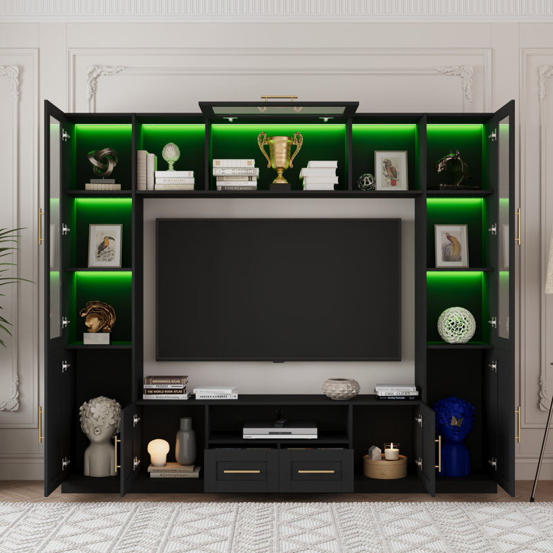 Umeno 94.5" Media Center, Black
