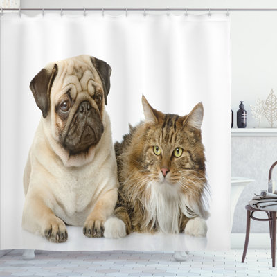 Shower Curtain with Hooks Included