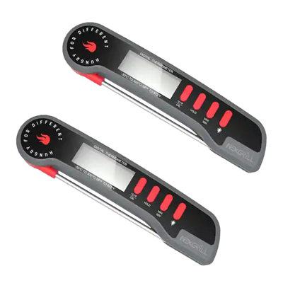 Thermomètre à viande à lecture instantanée avec rétroéclairage et sonde en acier inoxydable Nexgrill, thermomètre pour aliments pour la cuisine, barbecue, barbecue - 660-0004b
