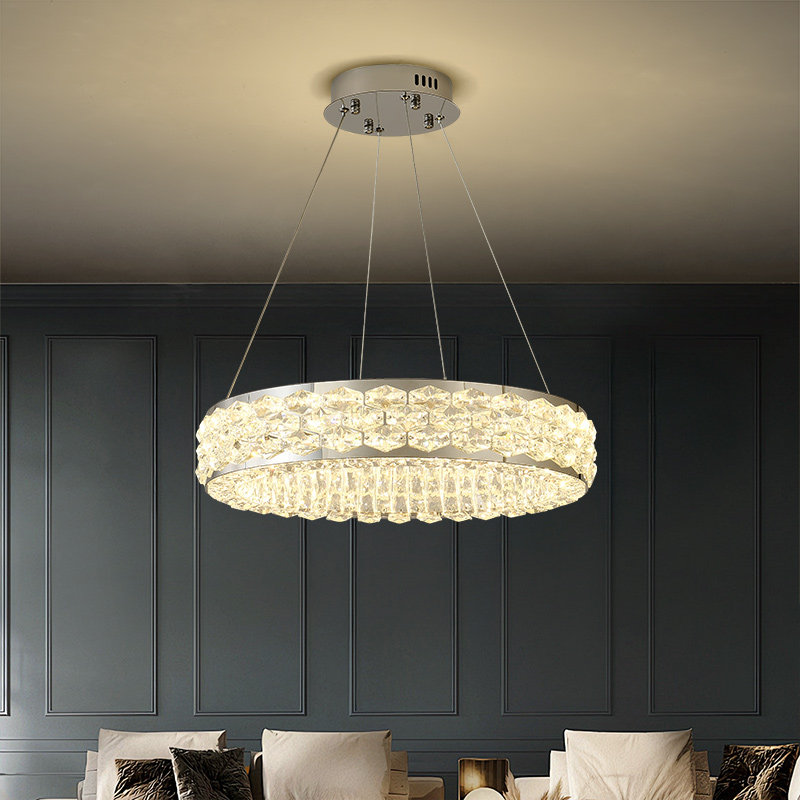 1 - Light LED Chandelier, Gold