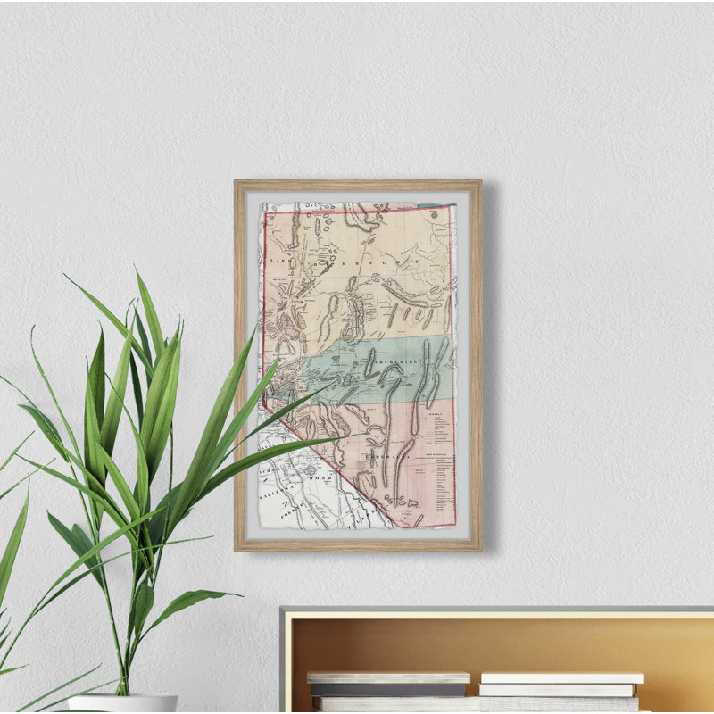 Nevada Travel Map - cadre photo, H 18 po x l 12 po x P 1,5 po
