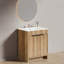 Meuble-lavabo écologique avec finition mate et charnières hydrauliques