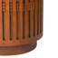 Table basse d'appoint en bois à motif de treillis rond avec rangement Hiddern-130136396