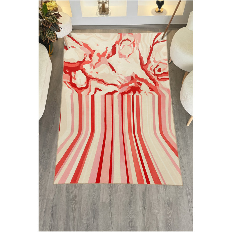 Tapis beige tissé Mosso, 6'7" x 9'10"