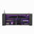 55.1"W Tall Entertainment Center with Storage, TV Stand with Power Outlet, LED Lights and Carbon Fiber Finish, Black-732699876
