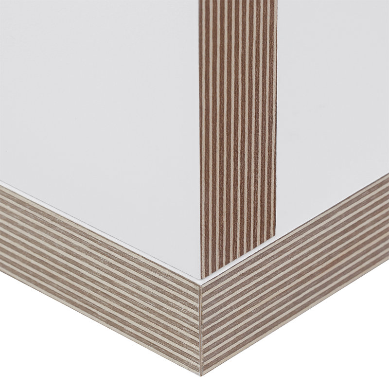 Sighfrith 159cm H x 70cm W Standard Bookcase, White / Plywood