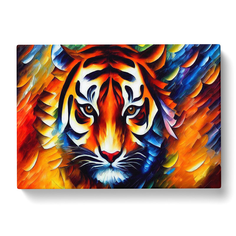 Tiger Painting Vol.1 Abstract - Wrapped Canvas, 40cm H x 60cm W x 3cm D