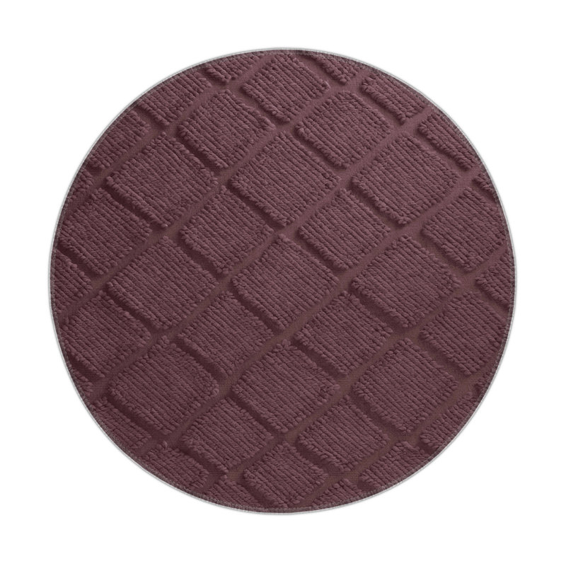 Tapis brun intérieur et extérieur Trellis, Rond 5 pi