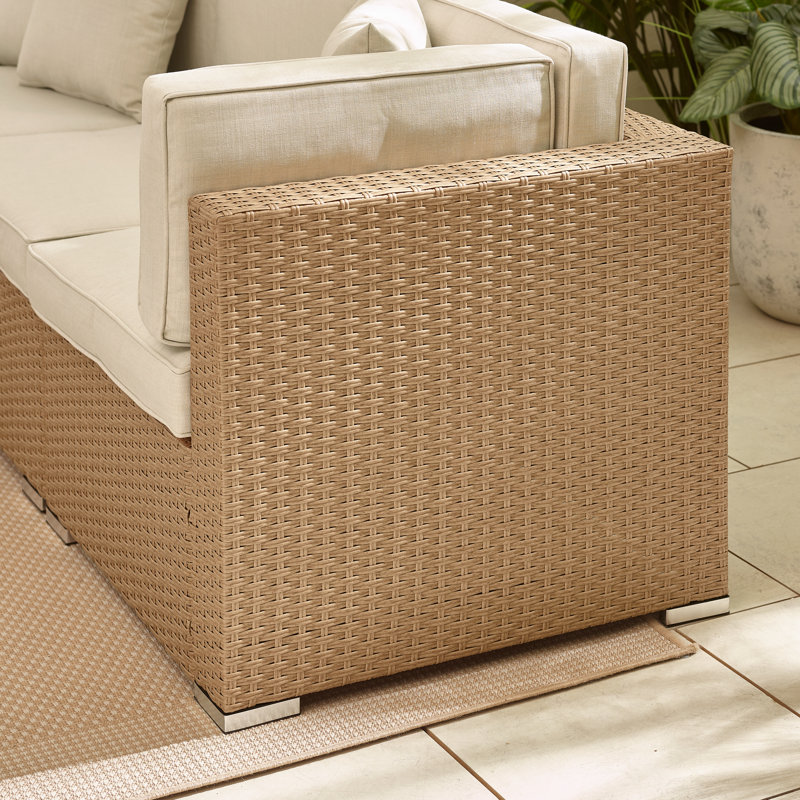Miacomet Modular PE Rattan Garden Sofa Set and Table for Modern Gardens and Patios (Cover Included), 10