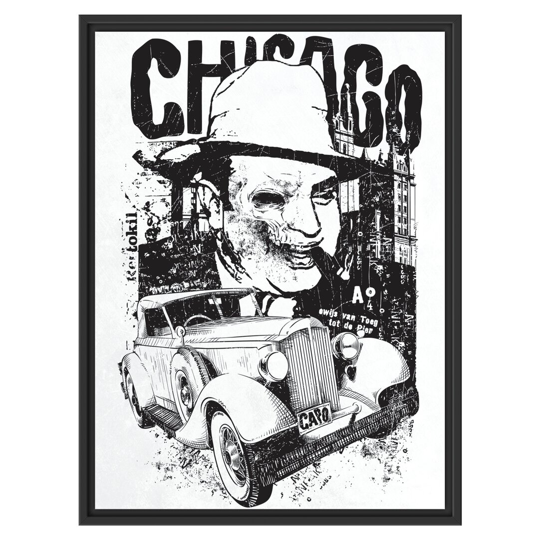 Gerahmtes Wandbild Chicago-Licht