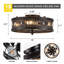 Ventilateur de plafond victorien vintage de 50 cm avec éclairage et télécommande/application, style ferme, encastré, en cristal, pour chambre ou salle à manger.