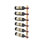 Ensemble de porte-bouteilles hélicoïdaux muraux en métal doré 6 bouteilles Lleucu - 30 po, orienté vers la gauche