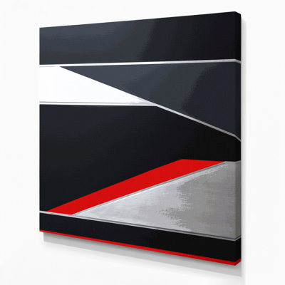 Hard Edge 94 Black Canvas Wall Art