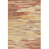 Striped Area Rug in Brown/Red