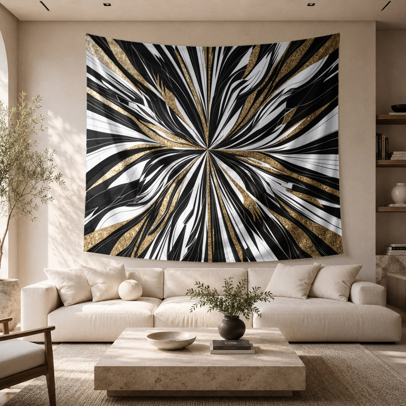 Tapisserie murale «Geometric Abstraction 83», 26 po x 36 po