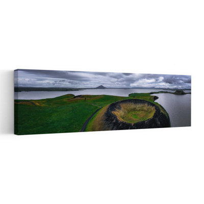 Dramatic Crater Lake Dramatic Abstract Contemporary Landscape Nature Wall Art