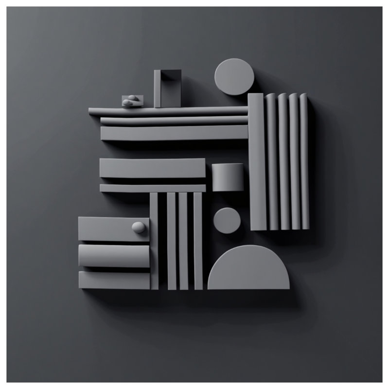 Coussins décoratifs gris à motif géométrique, 14 X 14 pouces