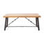 Élégante table d'extérieur en bois avec table et banc en métal