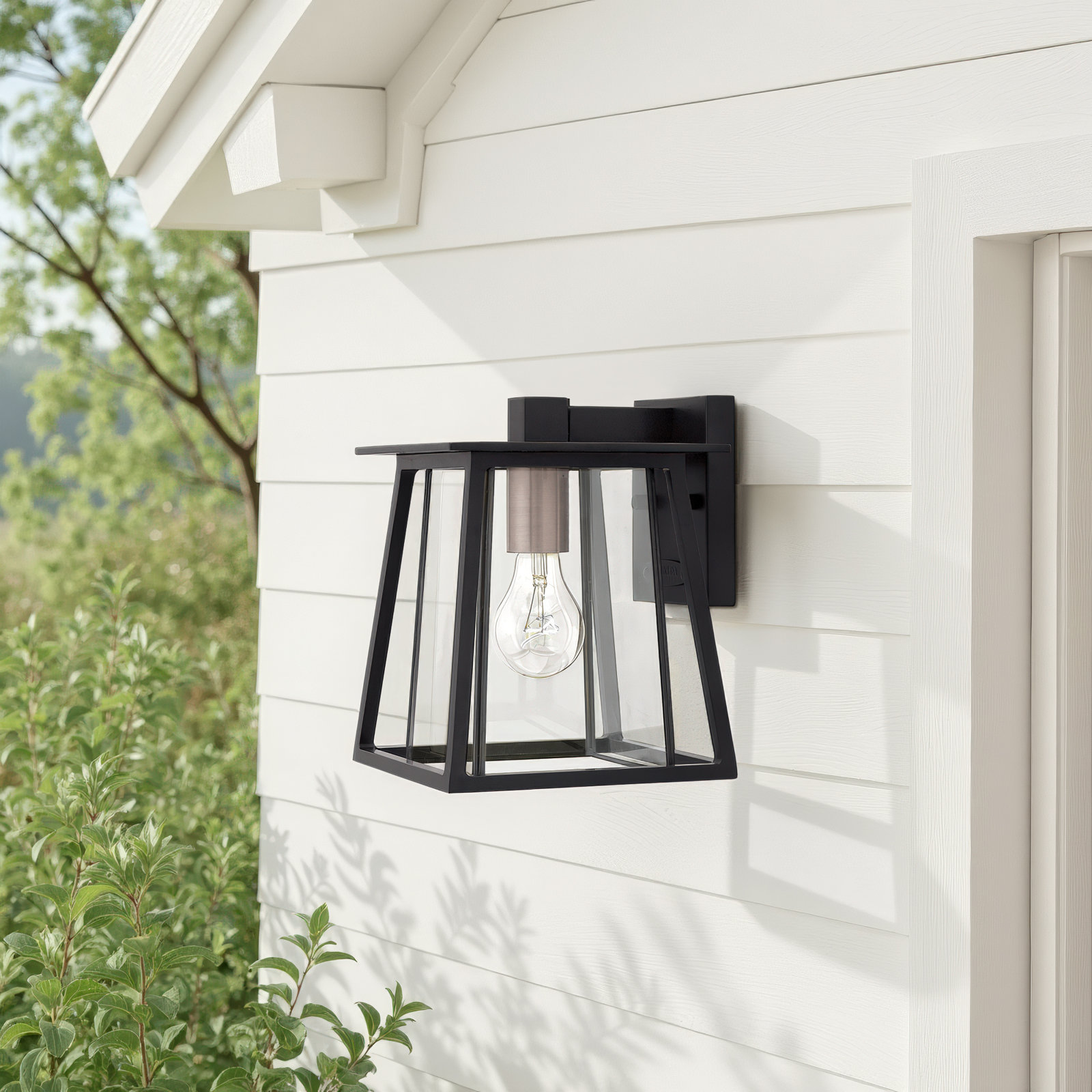 Becket Outdoor Wall Lantern, 9.5" H x 7.3" W x 8.3" D