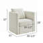 Fauteuil demi-tonneau pivotant en tissu Sutton-1285699190
