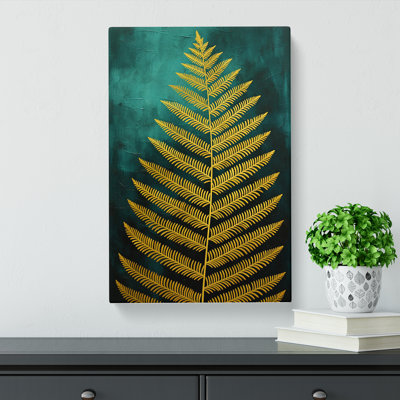Fern Leaf Modern No.2 - Wrapped Canvas