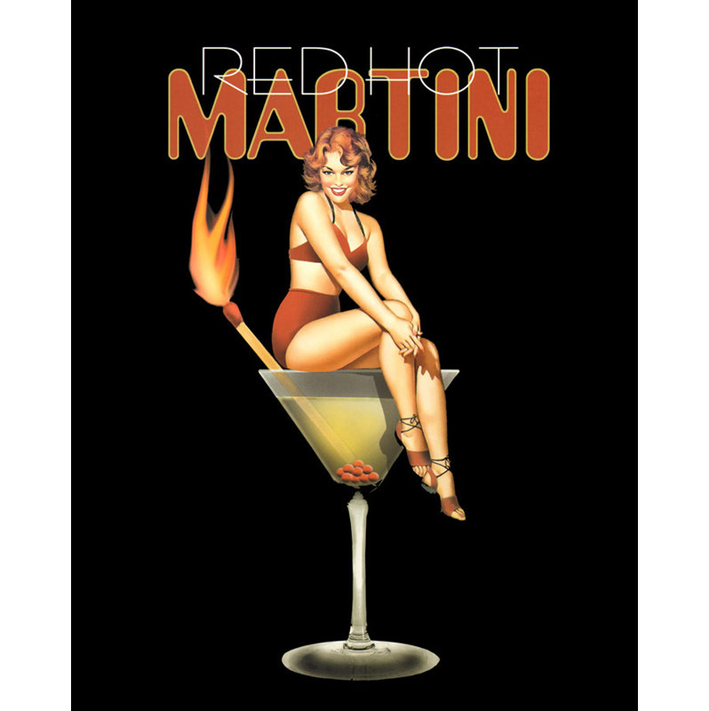 Red Hot Martini, 18" H x 14" W