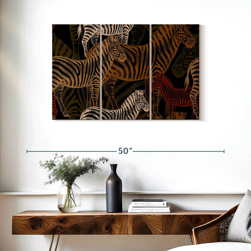 Brampt African Zebras Pattern, 24" H x 38" W