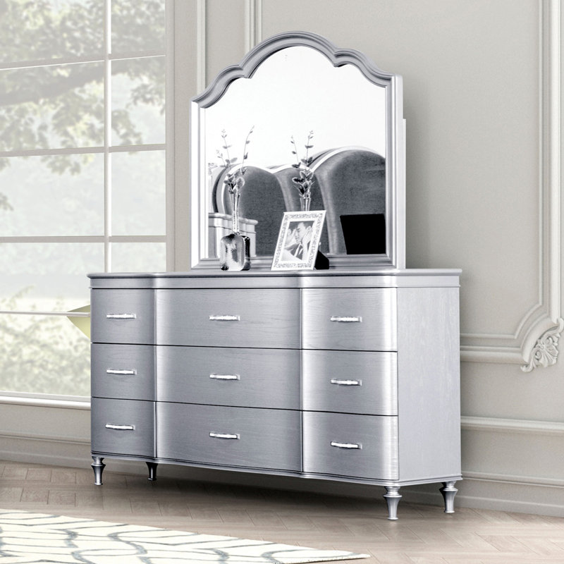 Commode Melodi Parc Glam, argent, Argent argent
