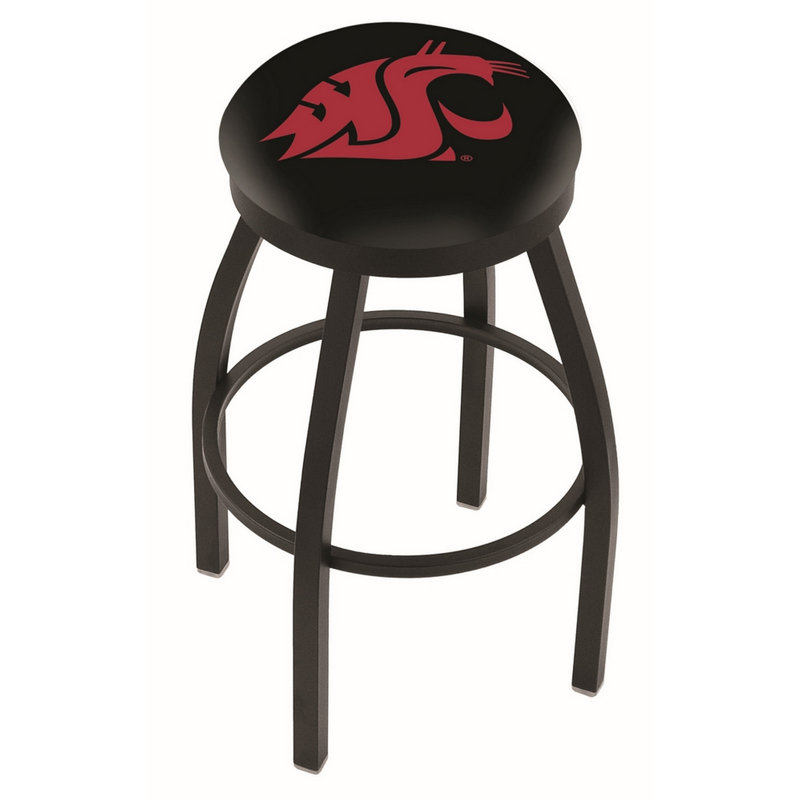 NCAA 36" Swivel Bar Stool, Washington State, Black
