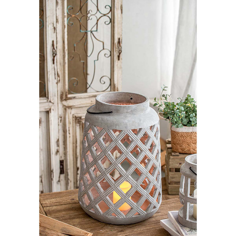 Feazell 19.3'' H Stone Tabletop Lantern