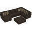 Canapé modulaire rembourré 4 pièces Blain comprenant 9 coussins décoratifs et 1 repose-pieds cocktail-1354692827