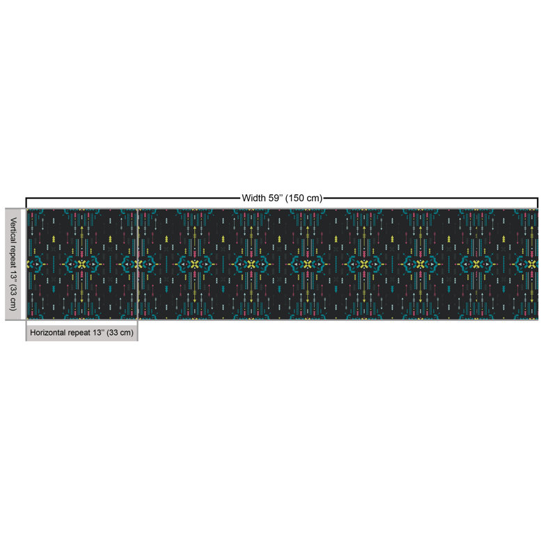 Charlotte-Clare Prehistoric Bohemian Geometric Motif Multi-Purpose Fabric