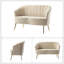 Donata 128cm W Modern Velvet 2 Seat Sofa with Tufted Flower-Shaped Back-1889609135