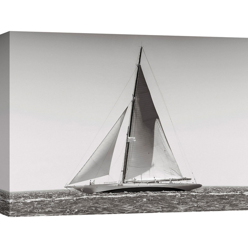 Classic Racing Sailboat by Anonymous - Wrapped Canvas Print, 70cm H x 100cm W x 4cm D