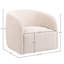 Neva Upholstered Occasional Chair, Cream